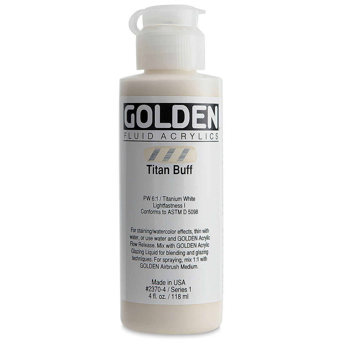 Golden Fluid Acrylics - Titan Buff, 4 oz bottle