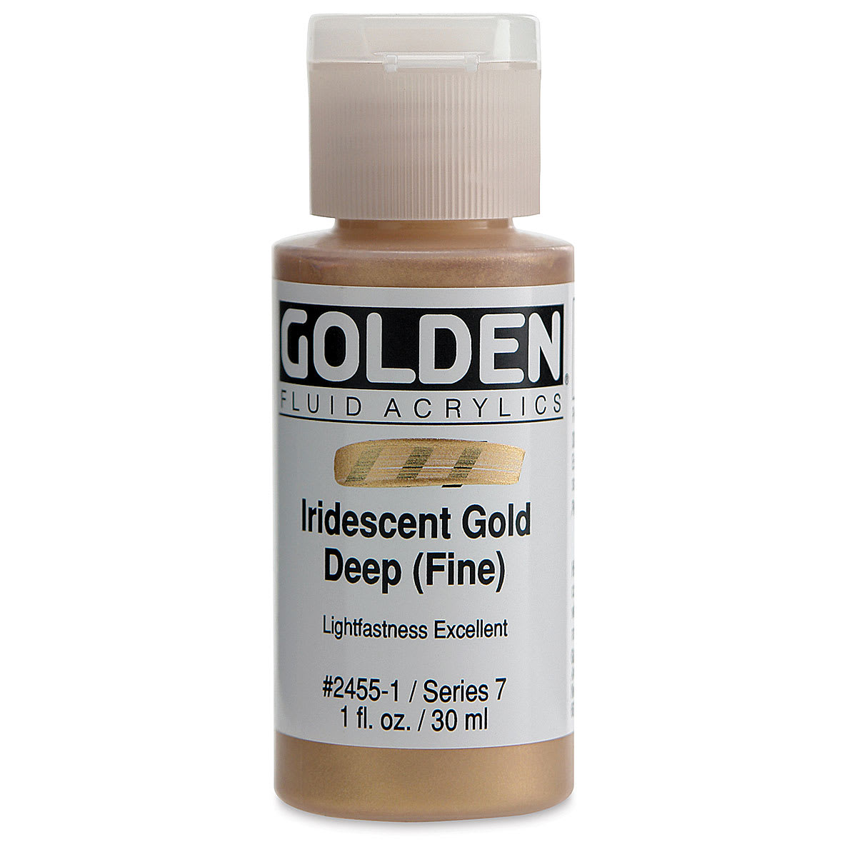 Golden Fluid Acrylics - Iridescent Gold Deep (Fine), 1 oz bottle
