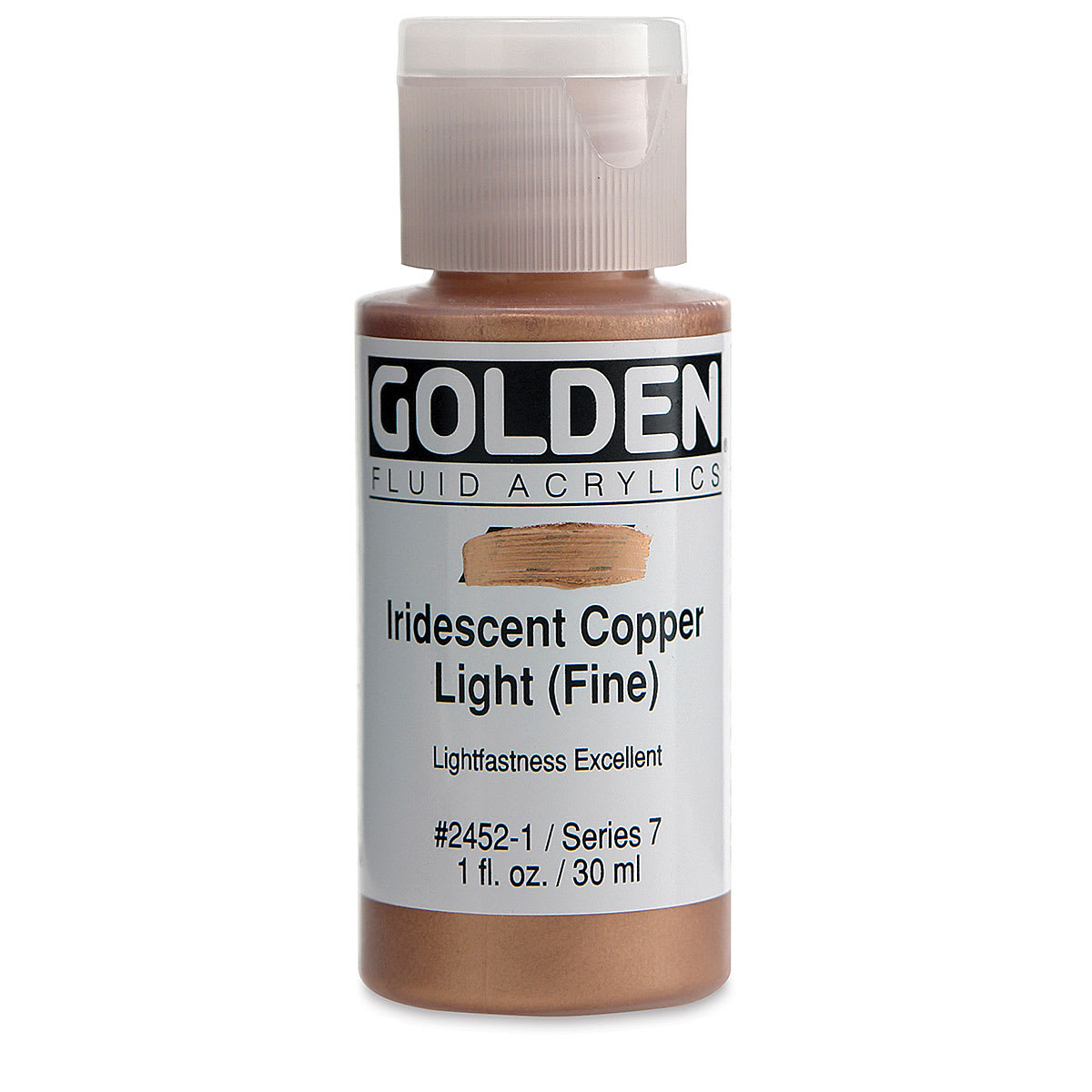 Golden Fluid Acrylics - Iridescent Copper Light (Fine), 1 oz bottle