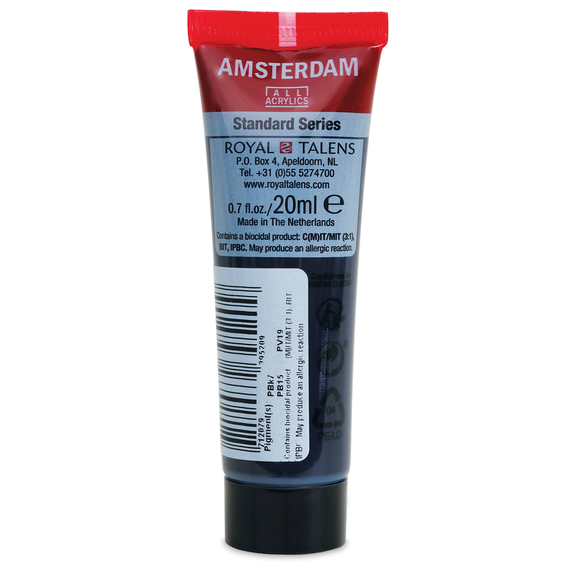 Amsterdam Standard Series Acrylic - Paynes Gray, 20 ml Tube back