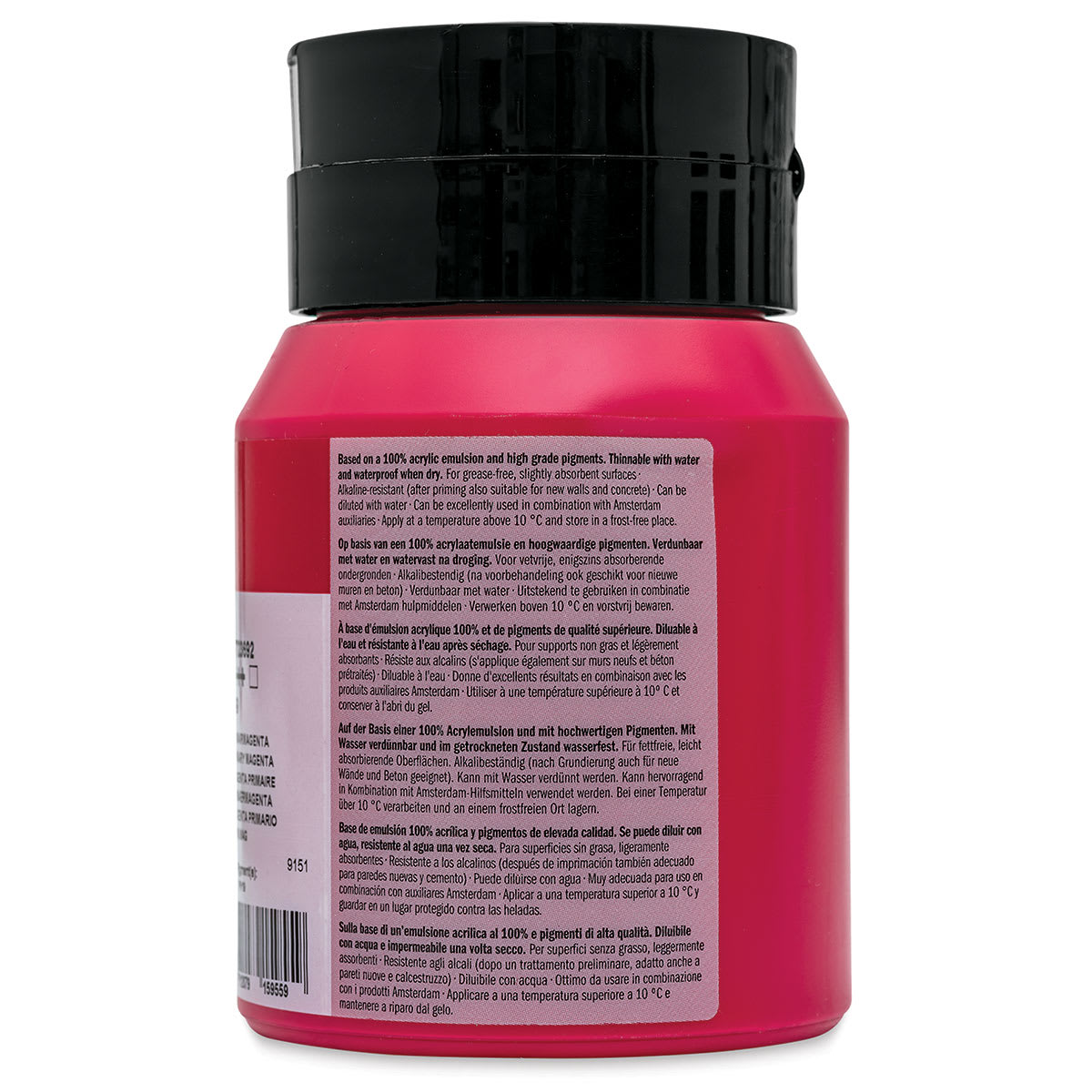 Amsterdam Standard Series Acrylic - Primary Magenta, 500 ml Bottle back
