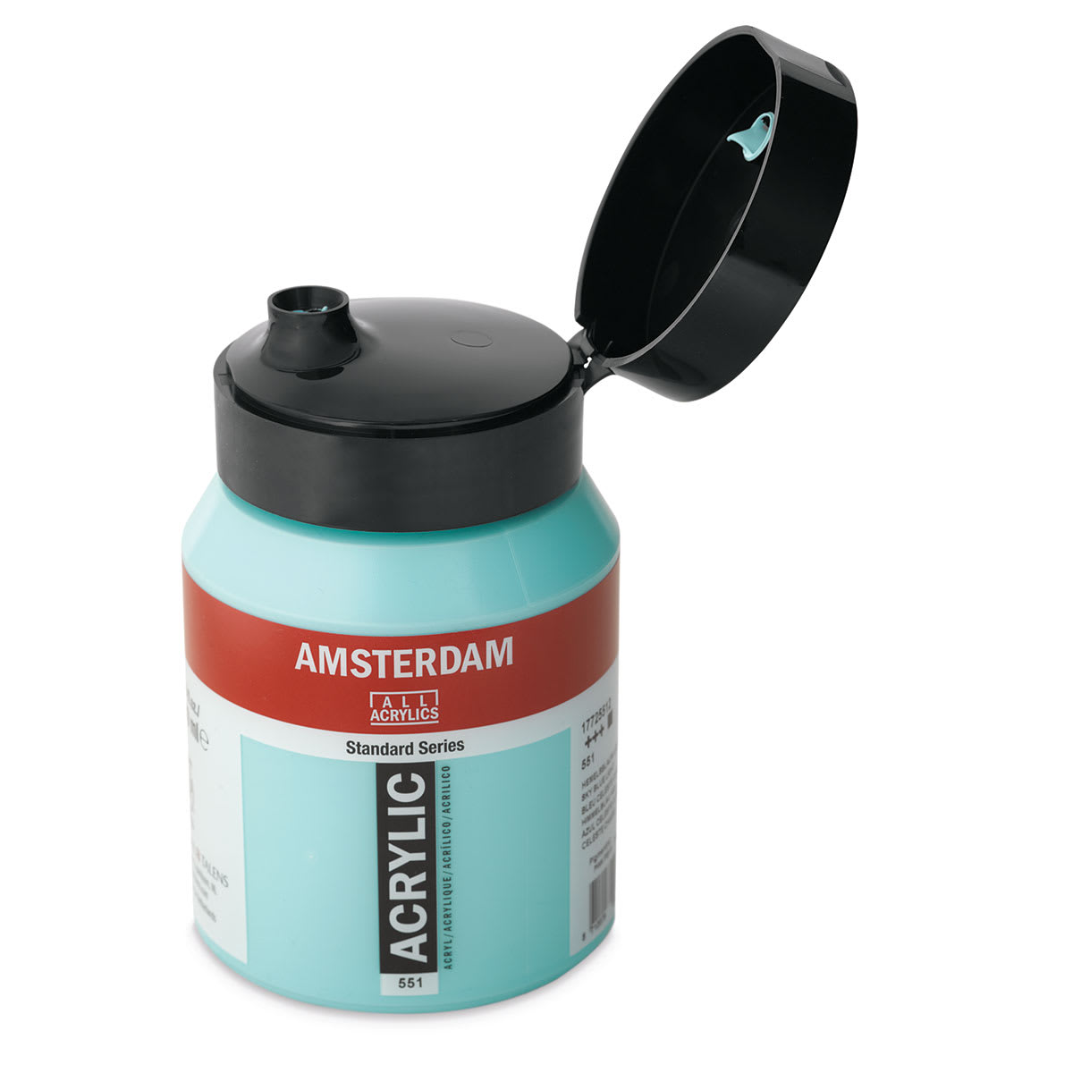 Amsterdam Standard Series Acrylic - Sky Blue Light, 500 ml, Bottle open