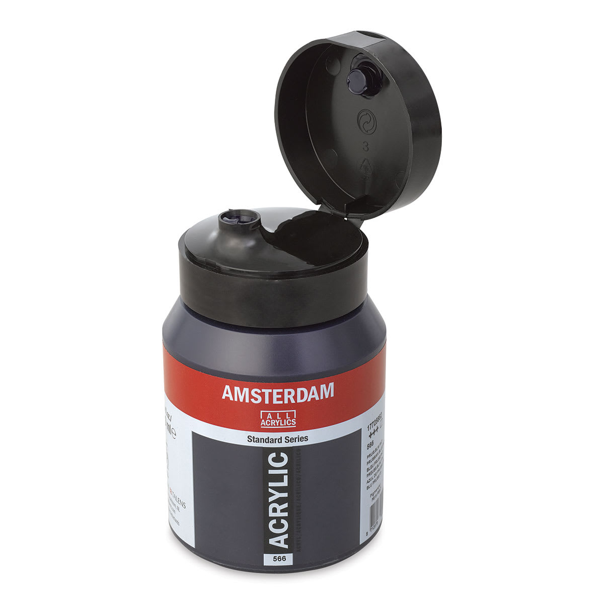 Amsterdam Standard Series Acrylic Paint - Prussian Blue, 500 ml, Bottle (Lid open) Amsterdam Standard Series Acrylic Paint - Prussian Blue, 500 ml, Bottle (Lid open)
