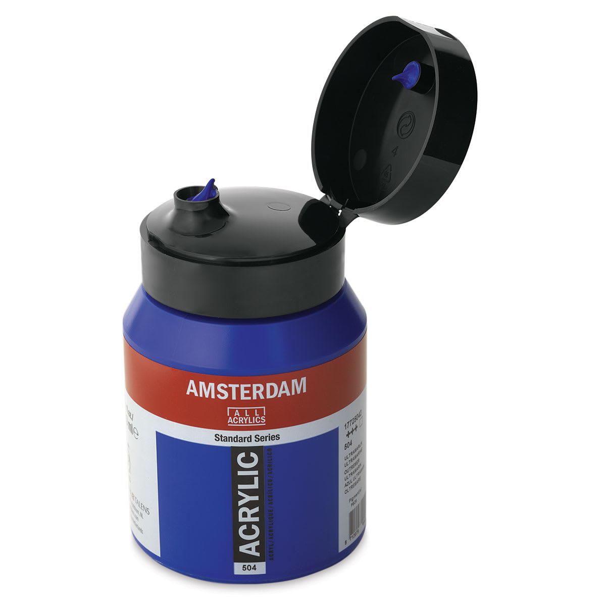 Amsterdam Standard Series Acrylic Paint - Ultramarine, 500 ml, Bottle open