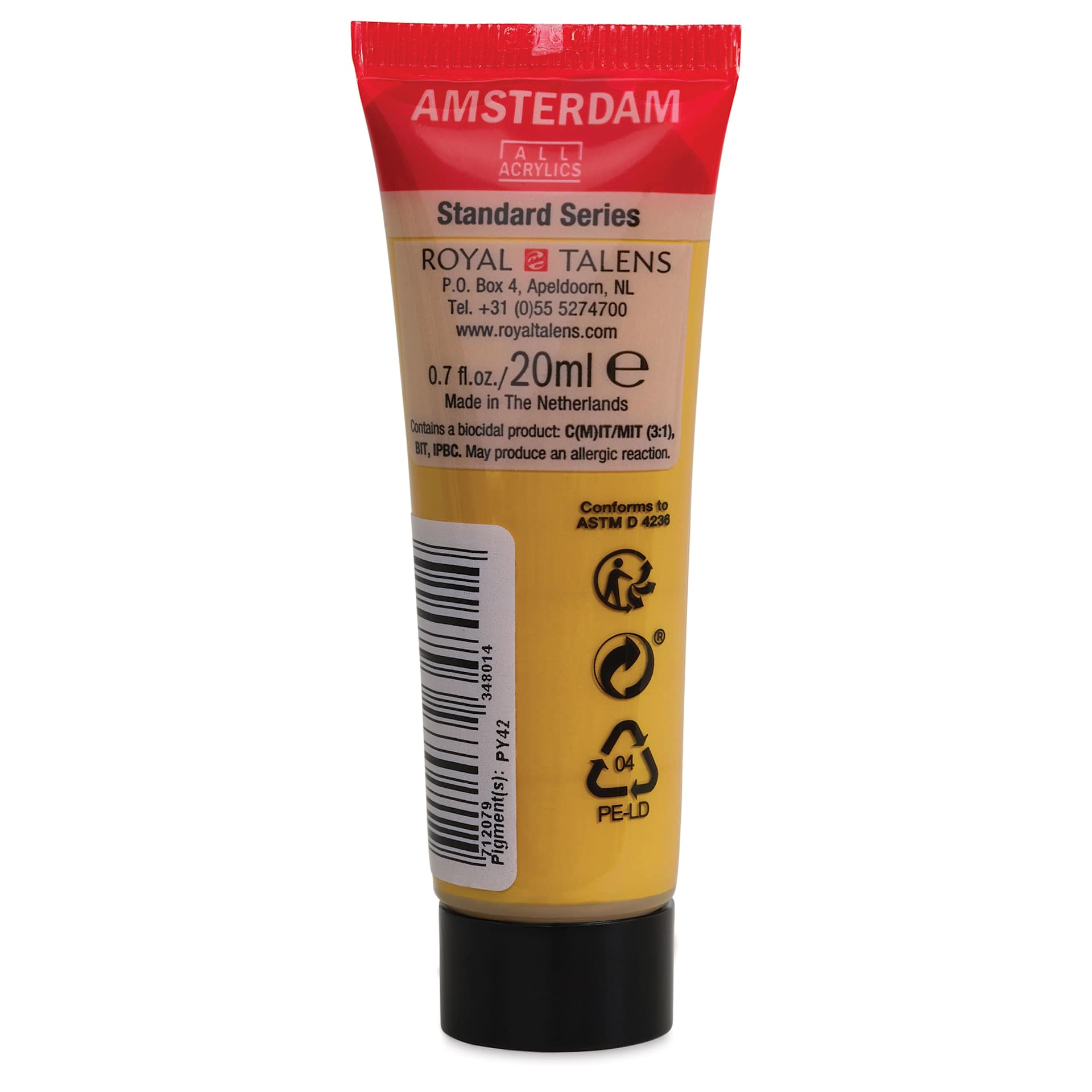 Amsterdam Standard Series Acrylic - Raw Sienna, 20 ml Tube back