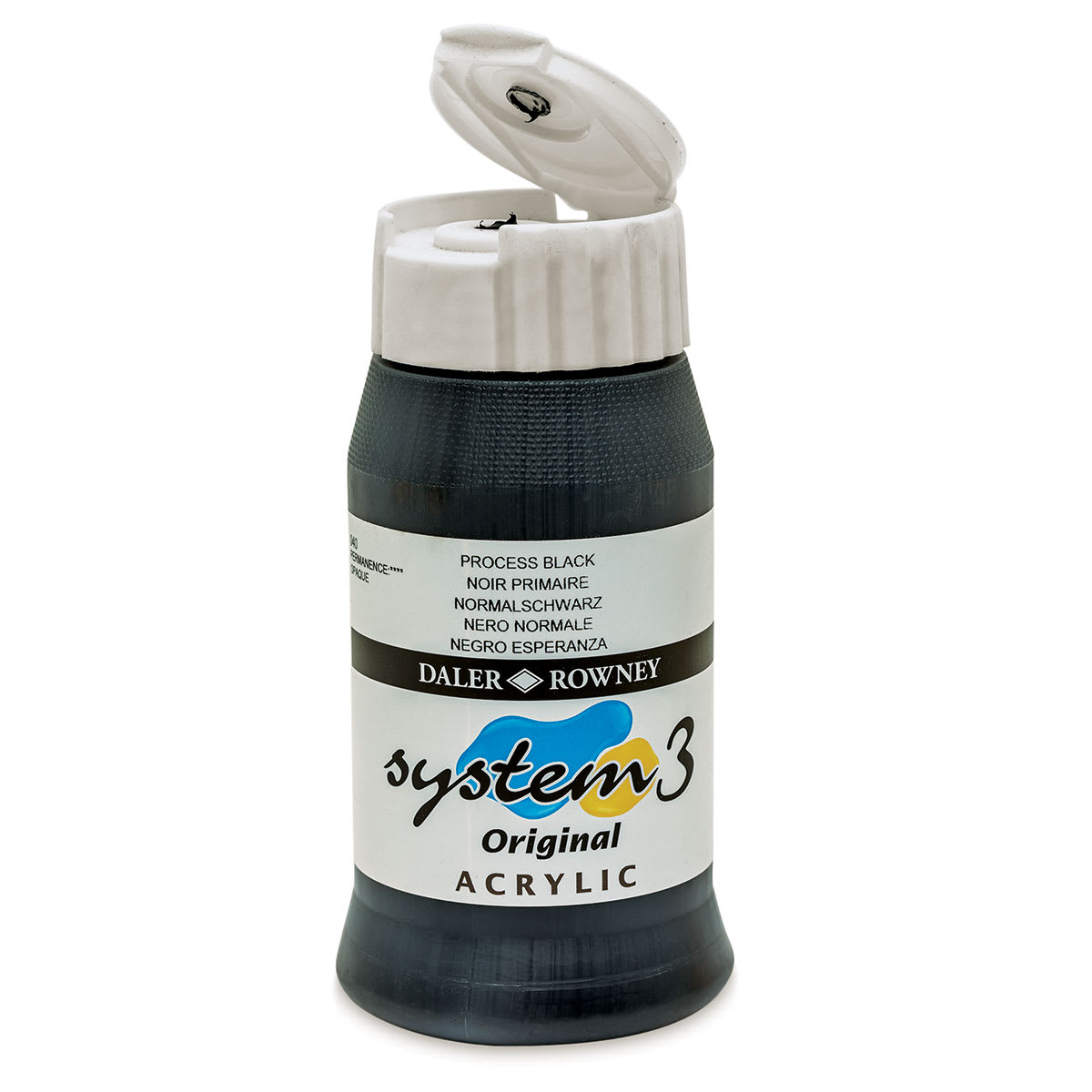 Daler-Rowney System3 Acrylic - Process Black, 500 bottle Daler-Rowney System3 Acrylic - Process Black, 500 bottle