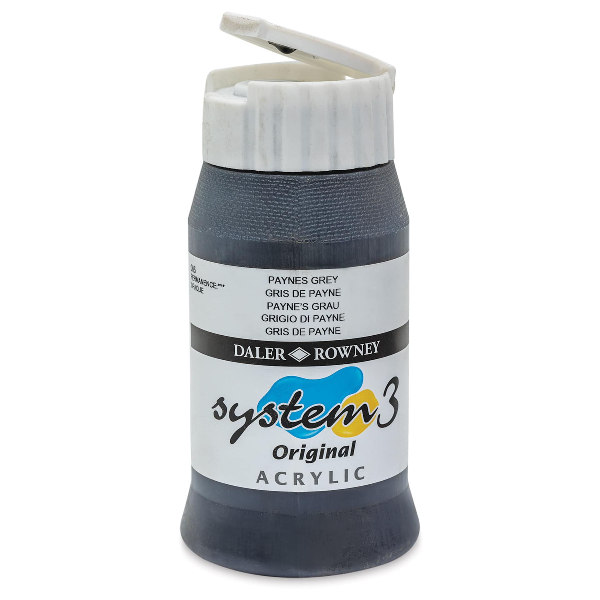Daler-Rowney System3 Acrylic - Payne's Gray, 500 ml bottle