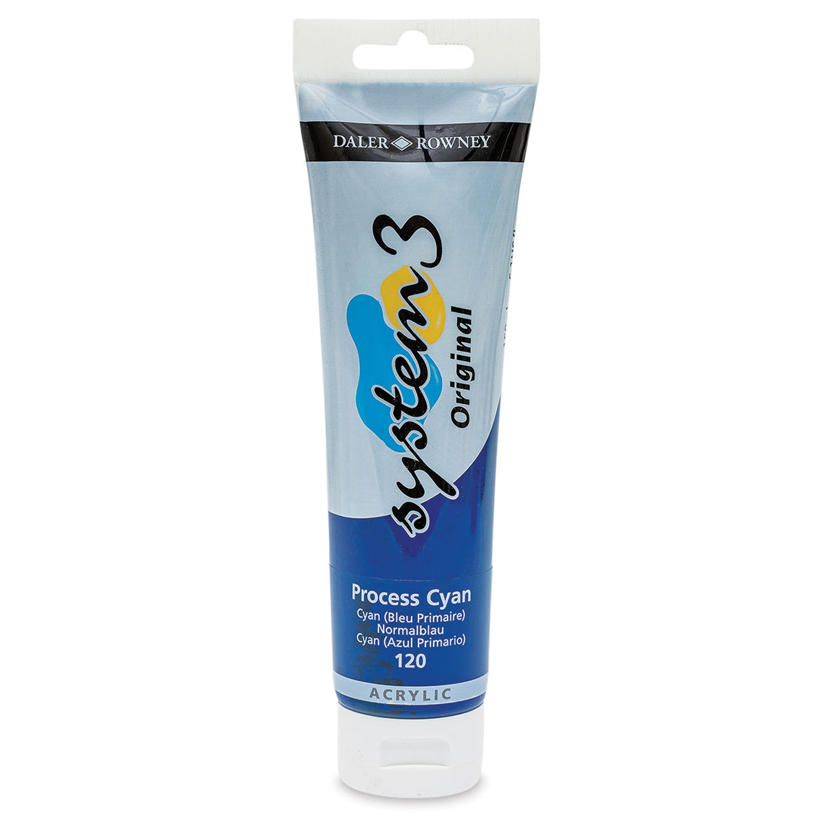 Daler-Rowney System3 Acrylics - Process Cyan, 150 ml tube