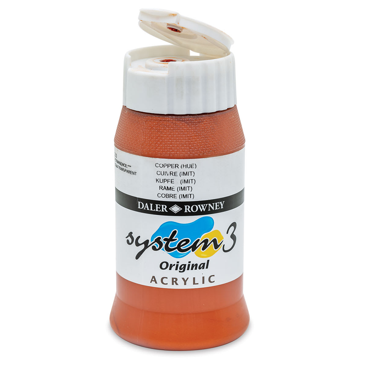Daler-Rowney System3 Acrylic - Copper Hue, 500 ml bottle Daler-Rowney System3 Acrylic - Copper Hue, 500 ml bottle