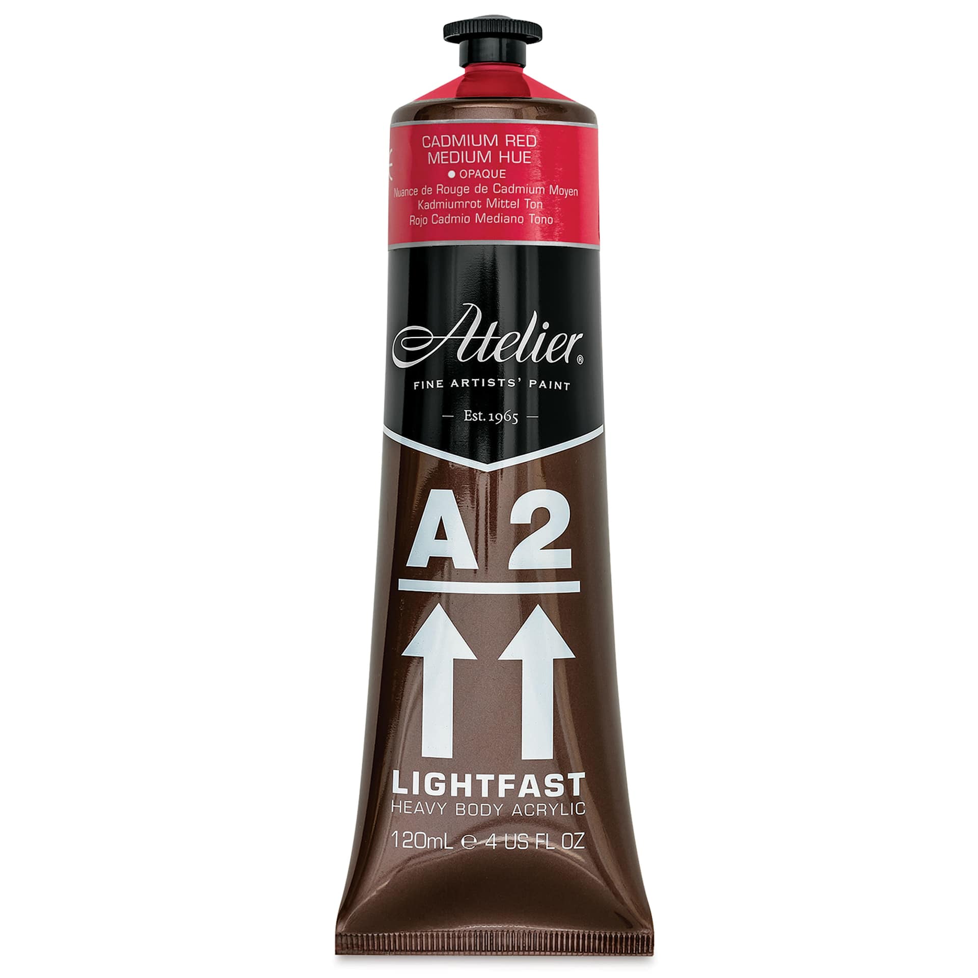 Chroma A2 Student Acrylics - Cadmium Red Medium Hue, 120 ml tube