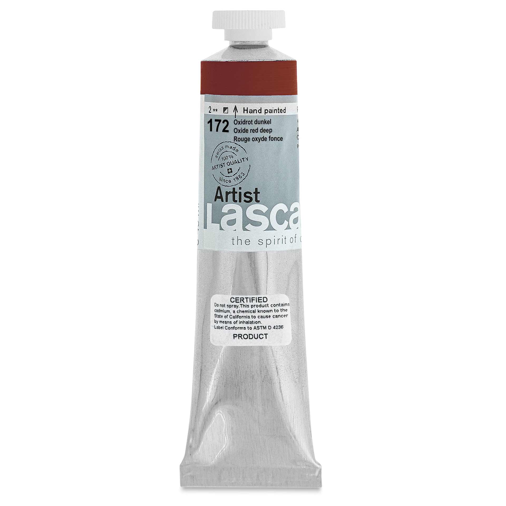 Lascaux Artist Acrylics - Oxide Red Deep, 45 ml tube