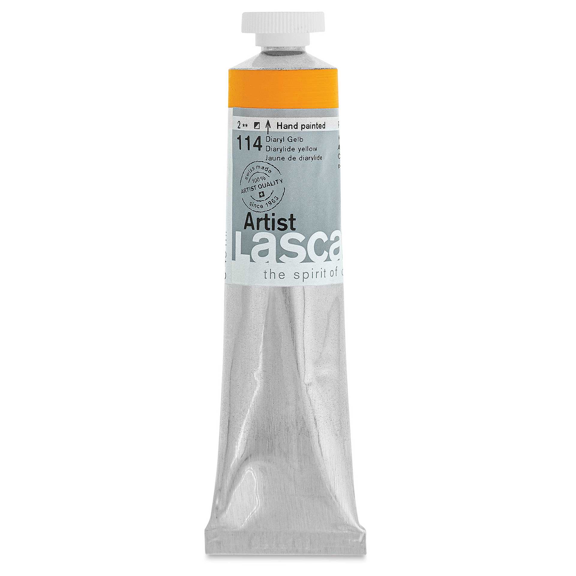Lascaux Artist Acrylics - Diarylide Yellow, 45 ml tube