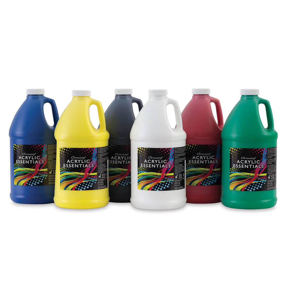 Chromacryl Acrylic Essentials - Set of 6, Primary Colors, 2 L Chromacryl Acrylic Essentials - Set of 6, Primary Colors, 2 L