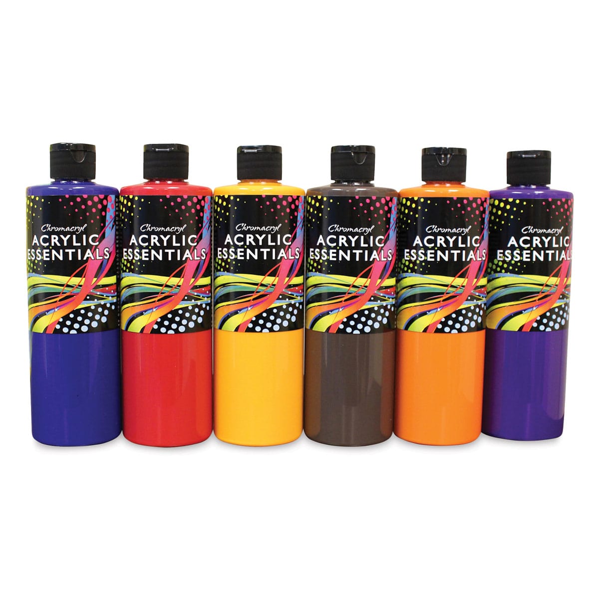Chromacryl Acrylic Essentials - Set of 6, Secondary Colors, 500 ml Chromacryl Acrylic Essentials - Set of 6, Secondary Colors, 500 ml
