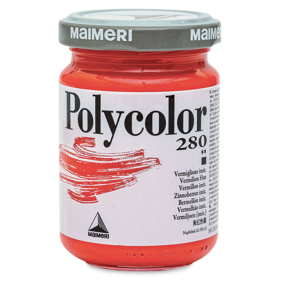 Maimeri Polycolor Vinyl Paints - Vermilion (Hue), 140 ml jar