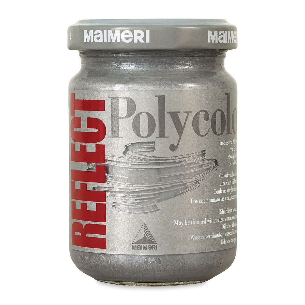 Maimeri Polycolor Vinyl Paints - Reflect Antique Silver, 140 ml