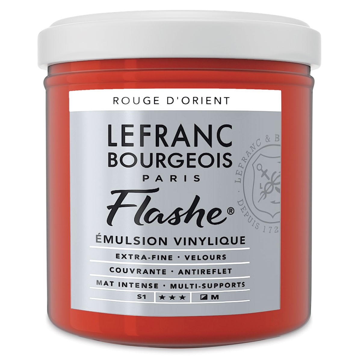 Lefranc & Bourgeois Flashe Vinyl Paint - Oriental Red, 125 ml jar
