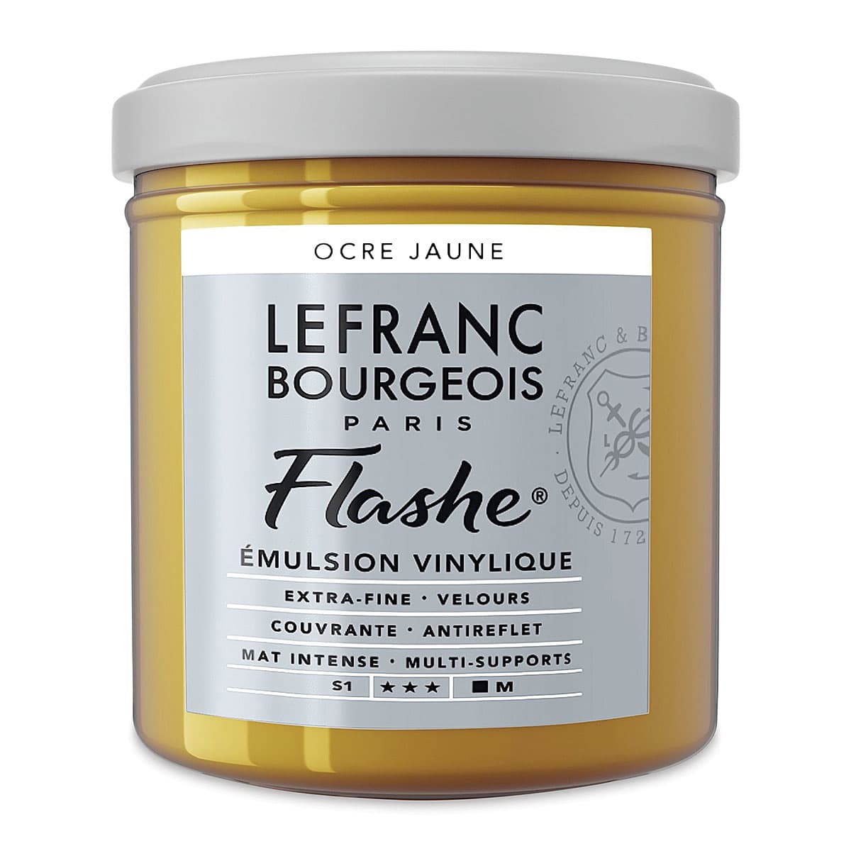 Lefranc & Bourgeois Flashe Vinyl Paint - Yellow Ochre, 125 ml jar