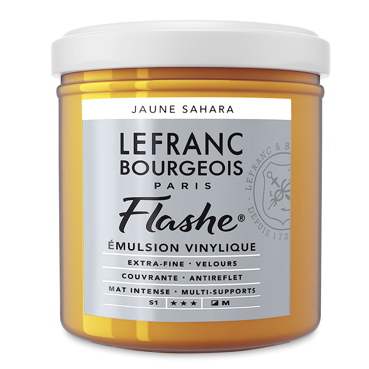 Lefranc & Bourgeois Flashe Vinyl Paint - Sahara Yellow, 125 ml jar