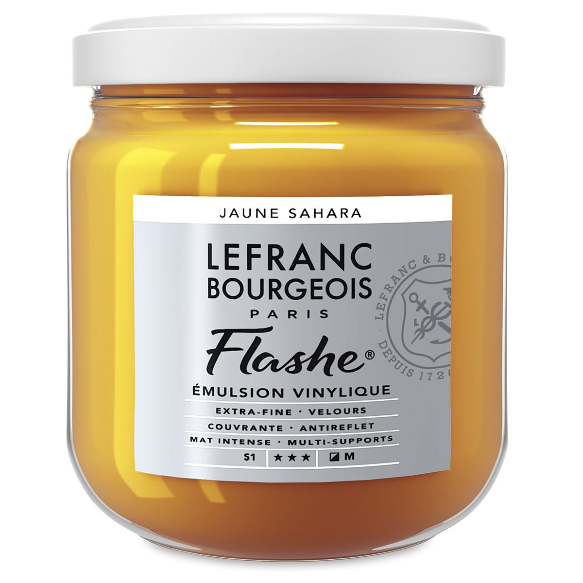 Lefranc & Bourgeois Flashe Vinyl Paint - Sahara Yellow, 400 ml jar