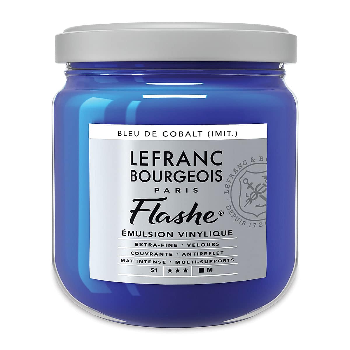 Lefranc & Bourgeois Flashe Vinyl Paint - Cobalt Blue Hue, 400 ml jar