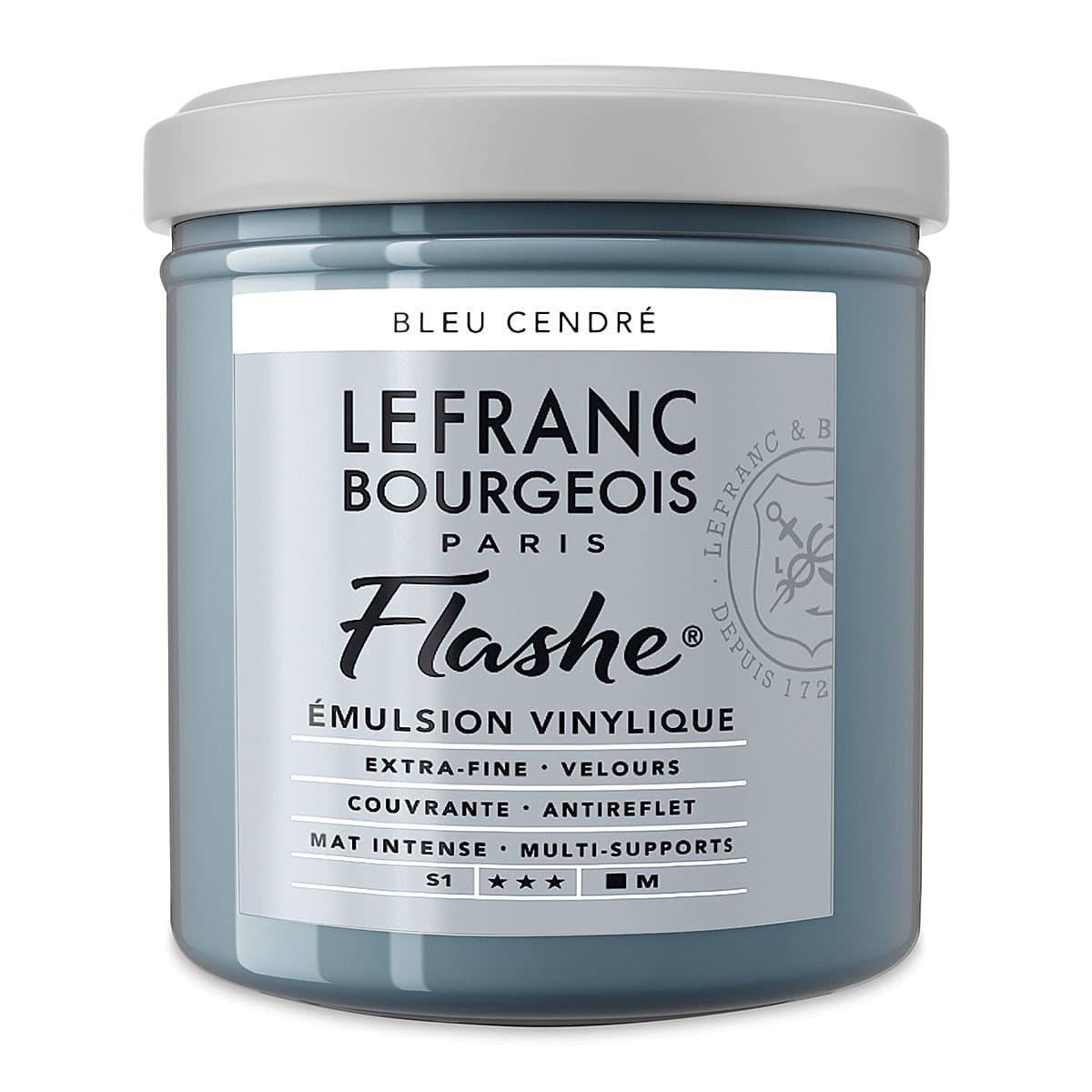 Lefranc & Bourgeois Flashe Vinyl Paint - Blue Ash, 125 ml jar