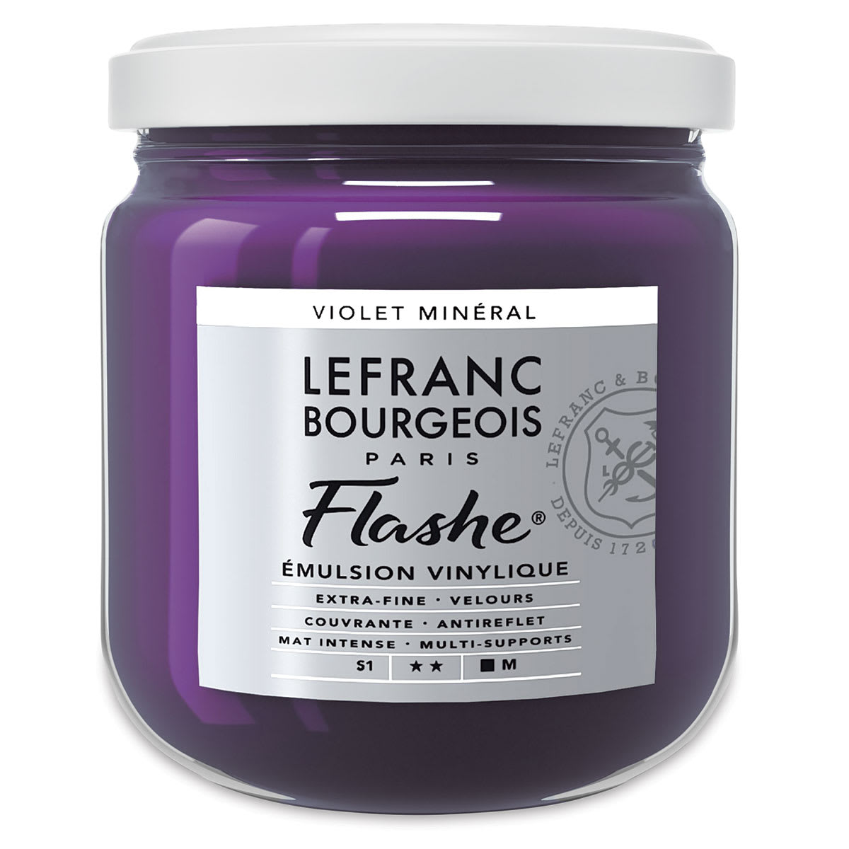 Lefranc & Bourgeois Flashe Vinyl Paint - Violet, 400 ml jar
