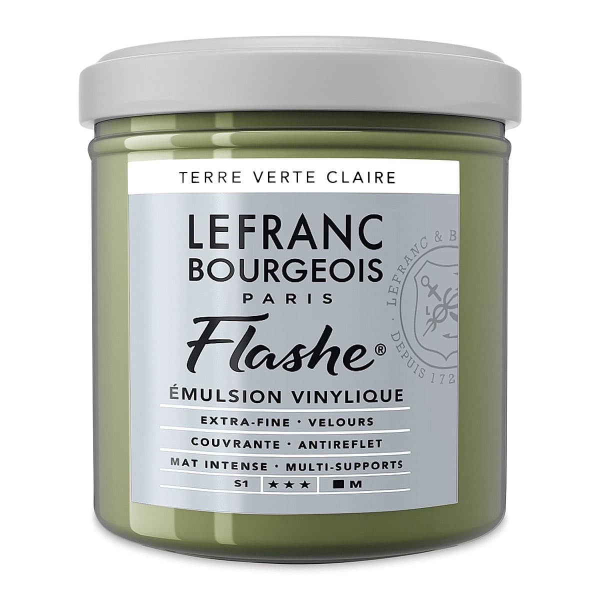 Lefranc & Bourgeois Flashe Vinyl Paint - Light Green Earth, 125 ml jar