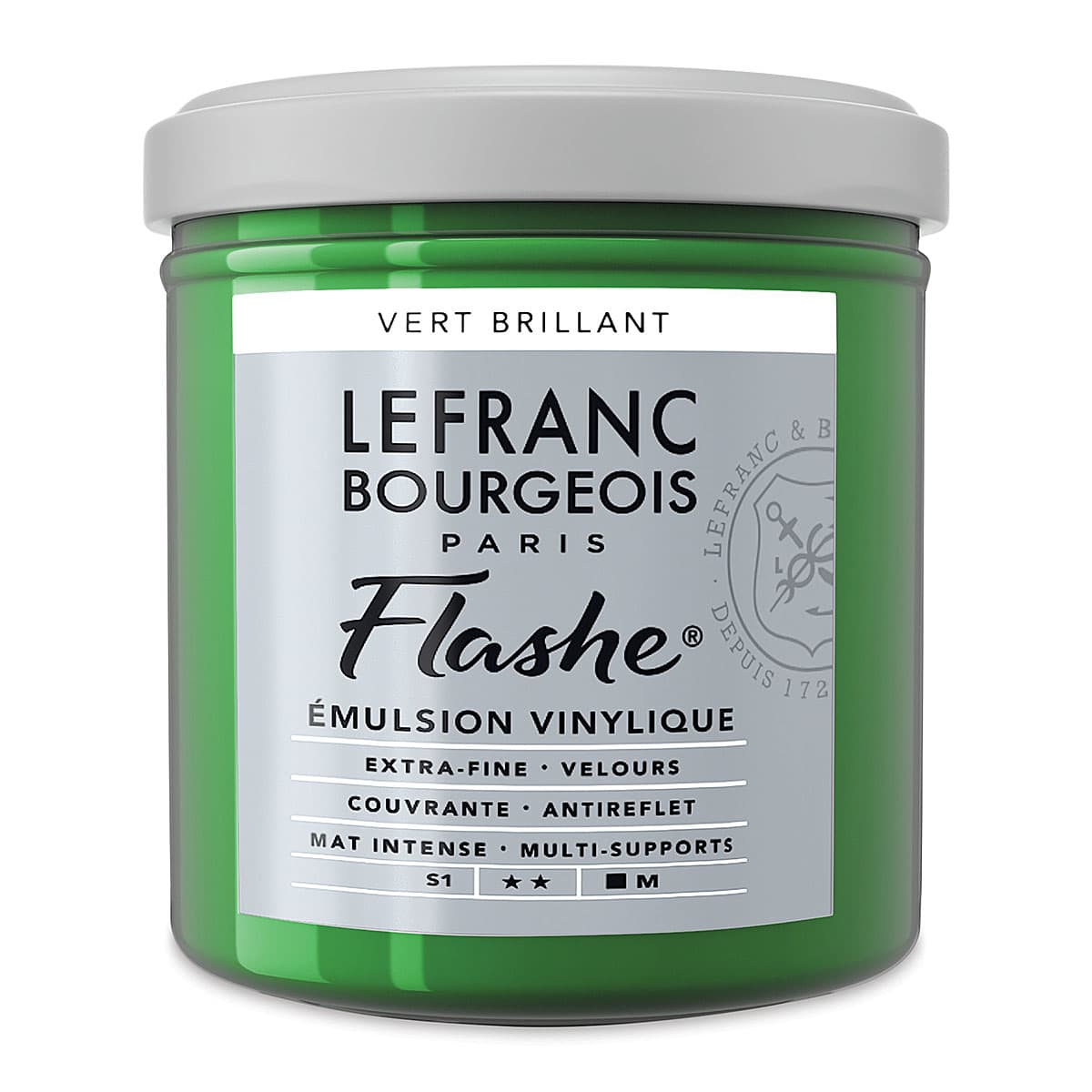 Lefranc & Bourgeois Flashe Vinyl Paint - Brilliant Green, 125 ml jar