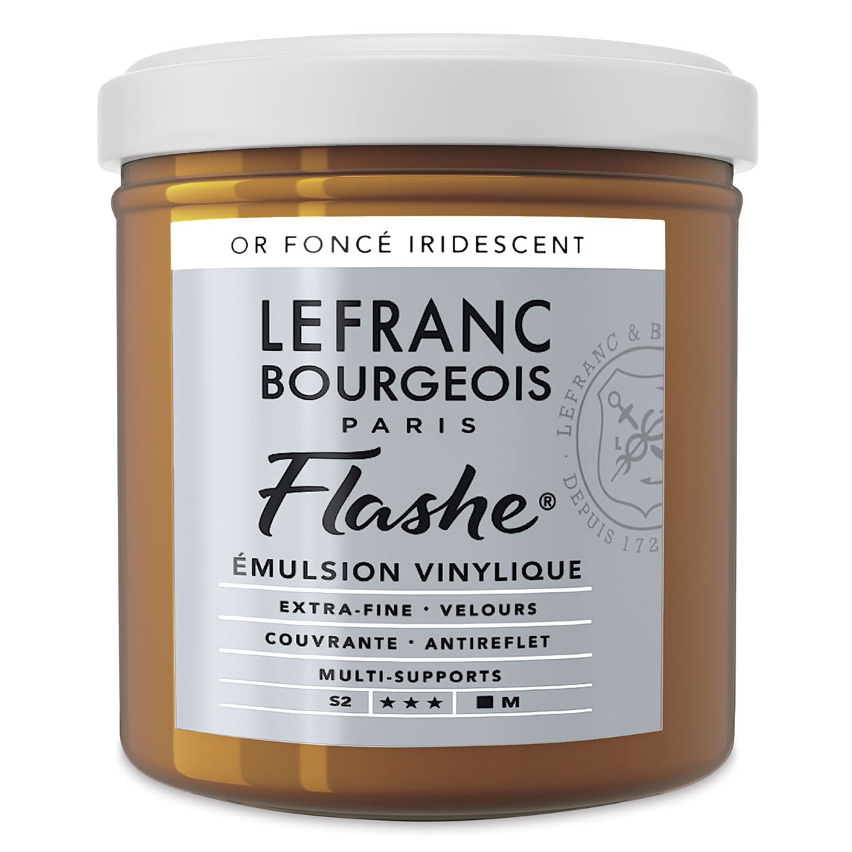 Lefranc & Bourgeois Flashe Vinyl Paint - 125 ml, Iridescent Deep Gold Lefranc & Bourgeois Flashe Vinyl Paint - 125 ml, Iridescent Deep Gold