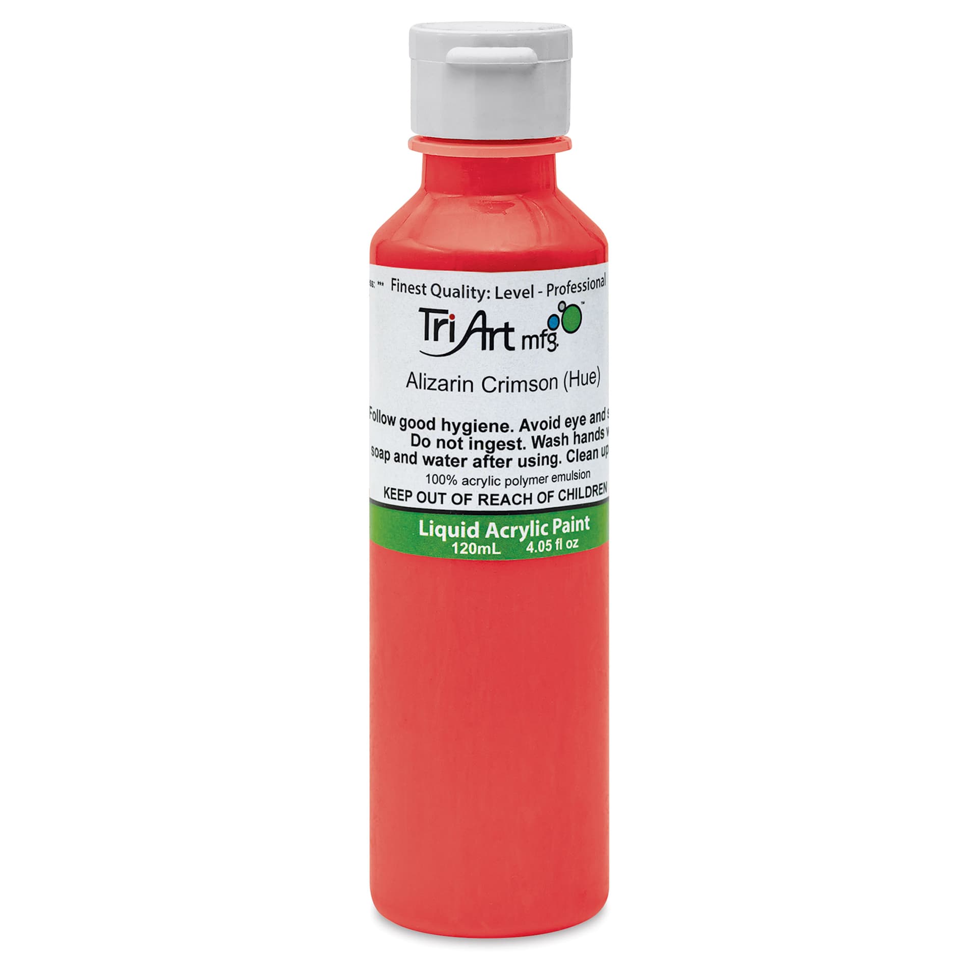 Tri-Art Liquid Artist Acrylics - Alizarin Crimson Hue, 120 ml bottle