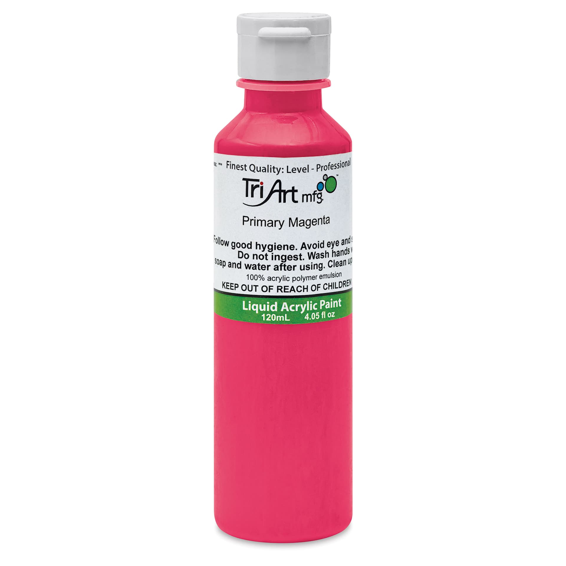 Tri-Art Liquid Artist Acrylics - Primary Magenta, 120 ml bottle