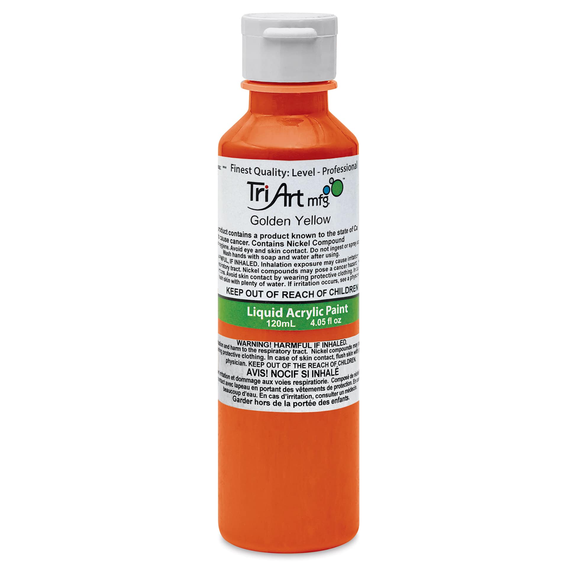 Tri-Art Liquid Artist Acrylics - Golden Yellow, 120 ml bottle