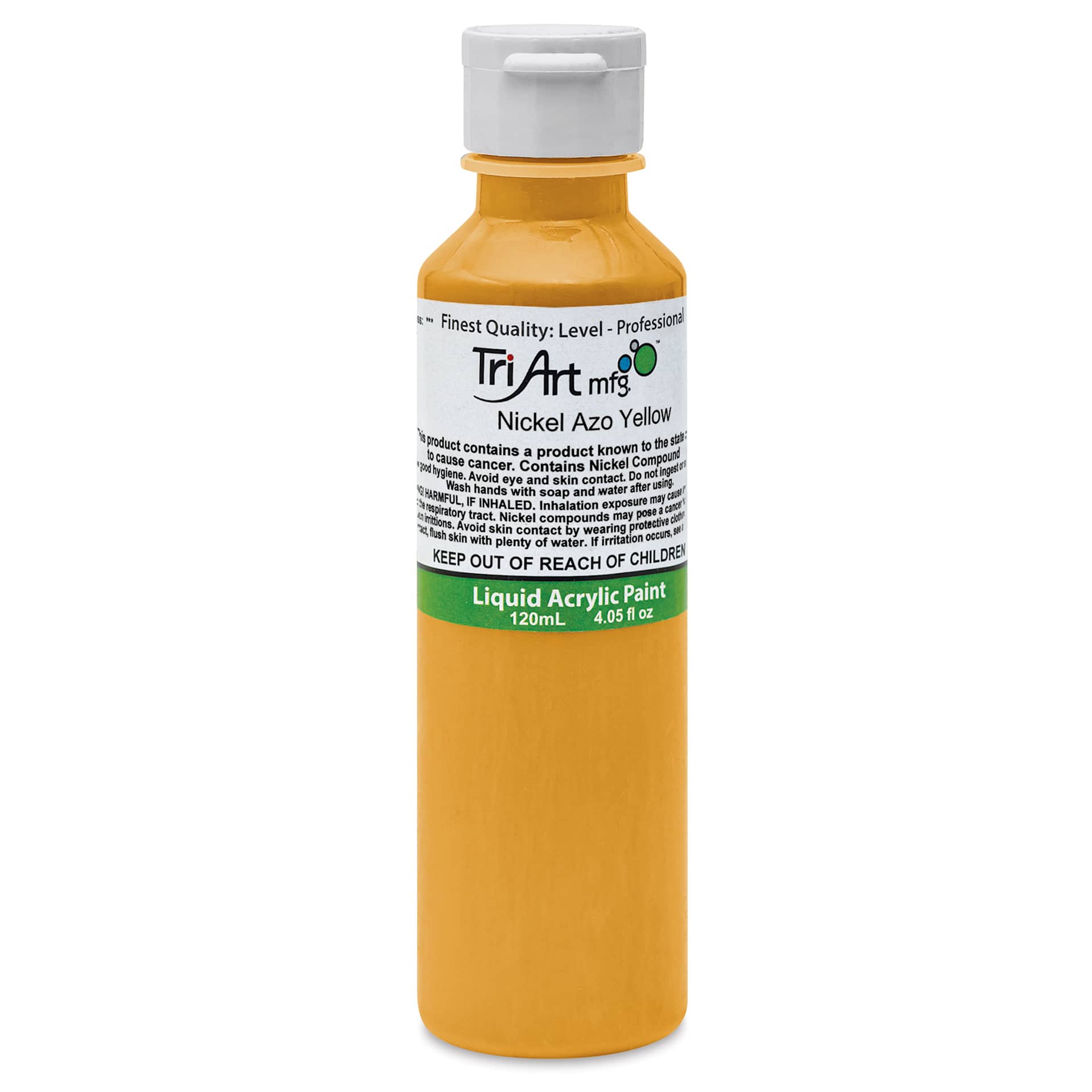 Tri-Art Liquid Artist Acrylics - Nickel Azo Yellow, 120 ml bottle