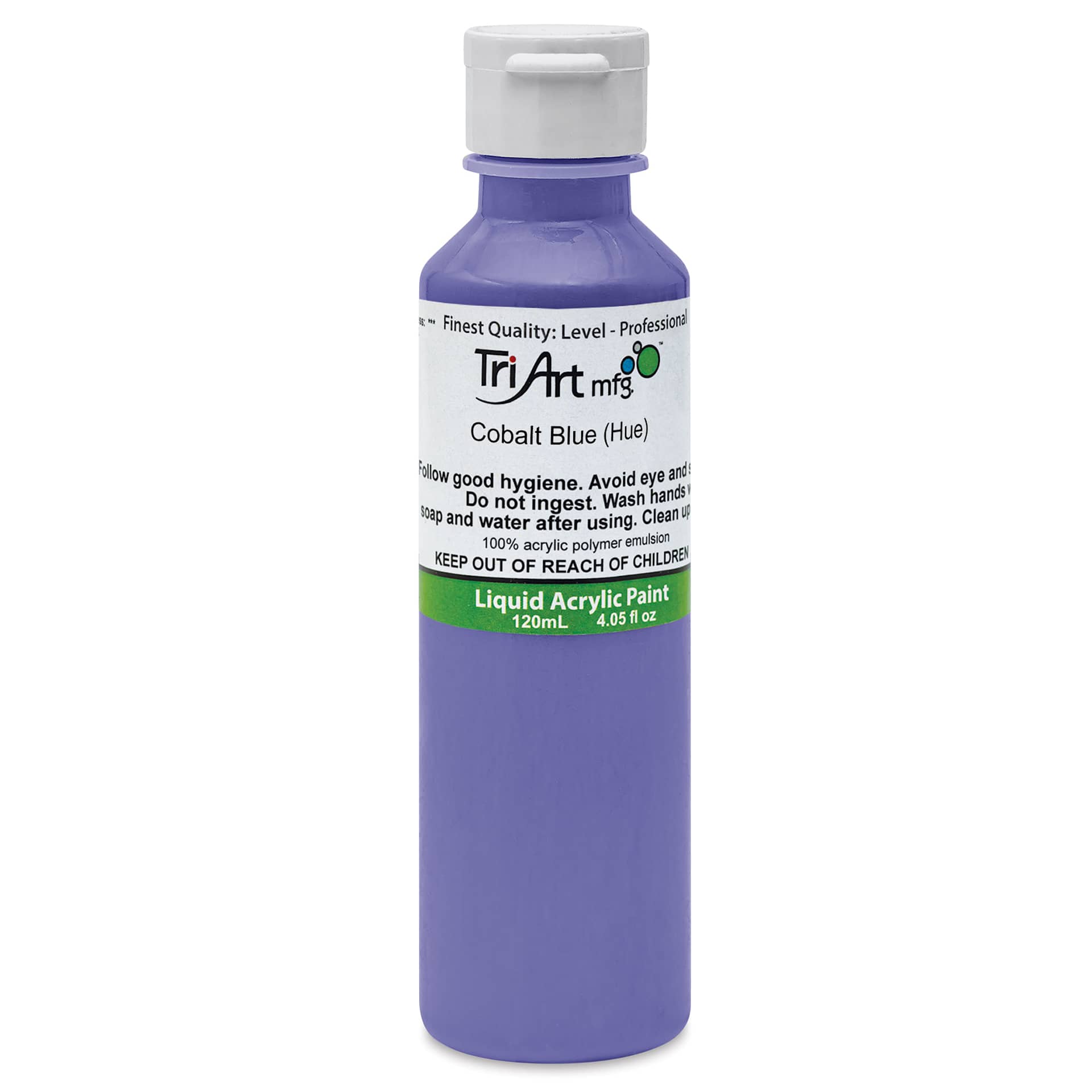 Tri-Art Liquid Artist Acrylics - Cobalt Blue Hue, 120 ml bottle