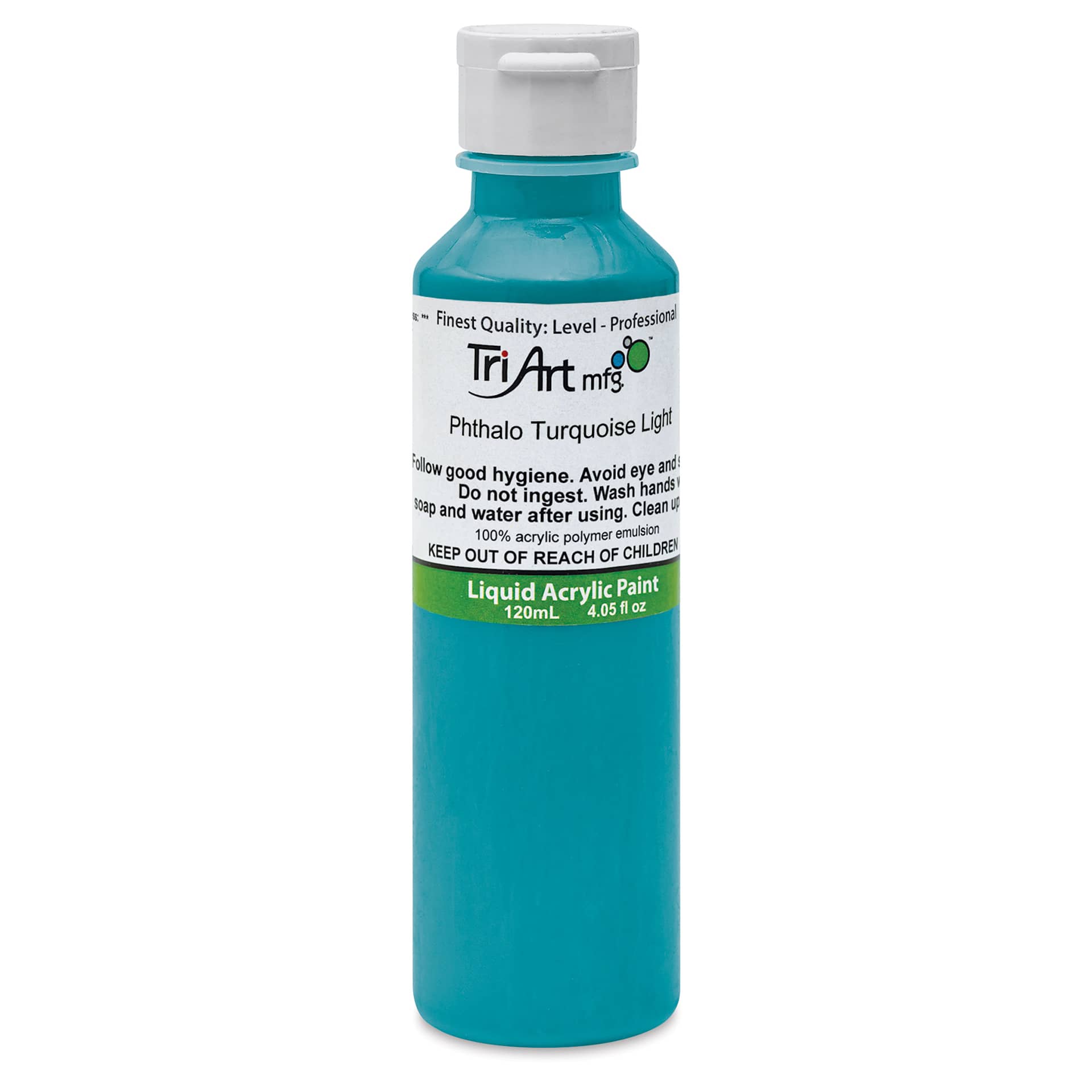 Tri-Art Liquid Artist Acrylics - Phthalo Turquoise Light, 120 ml bottle