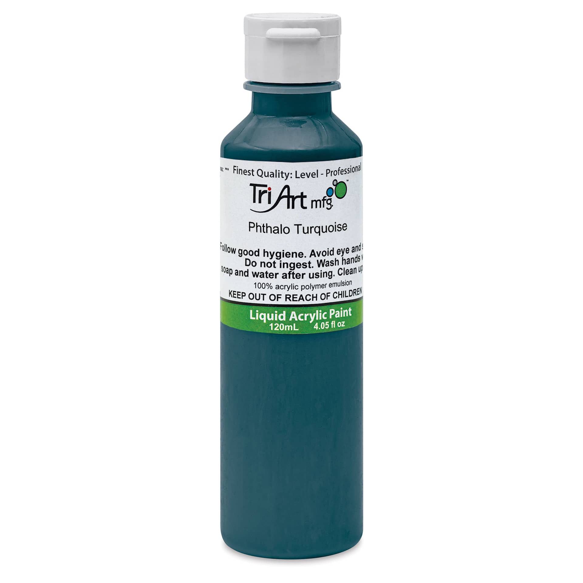 Tri-Art Liquid Artist Acrylics - Phthalo Turquoise, 120 ml bottle
