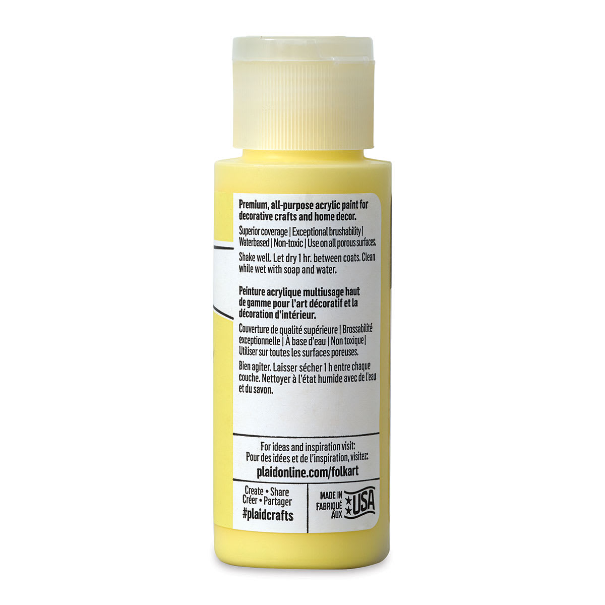 FolkArt Matte Acrylic Paint - Daybreak, 2 oz, Bottle (Back)