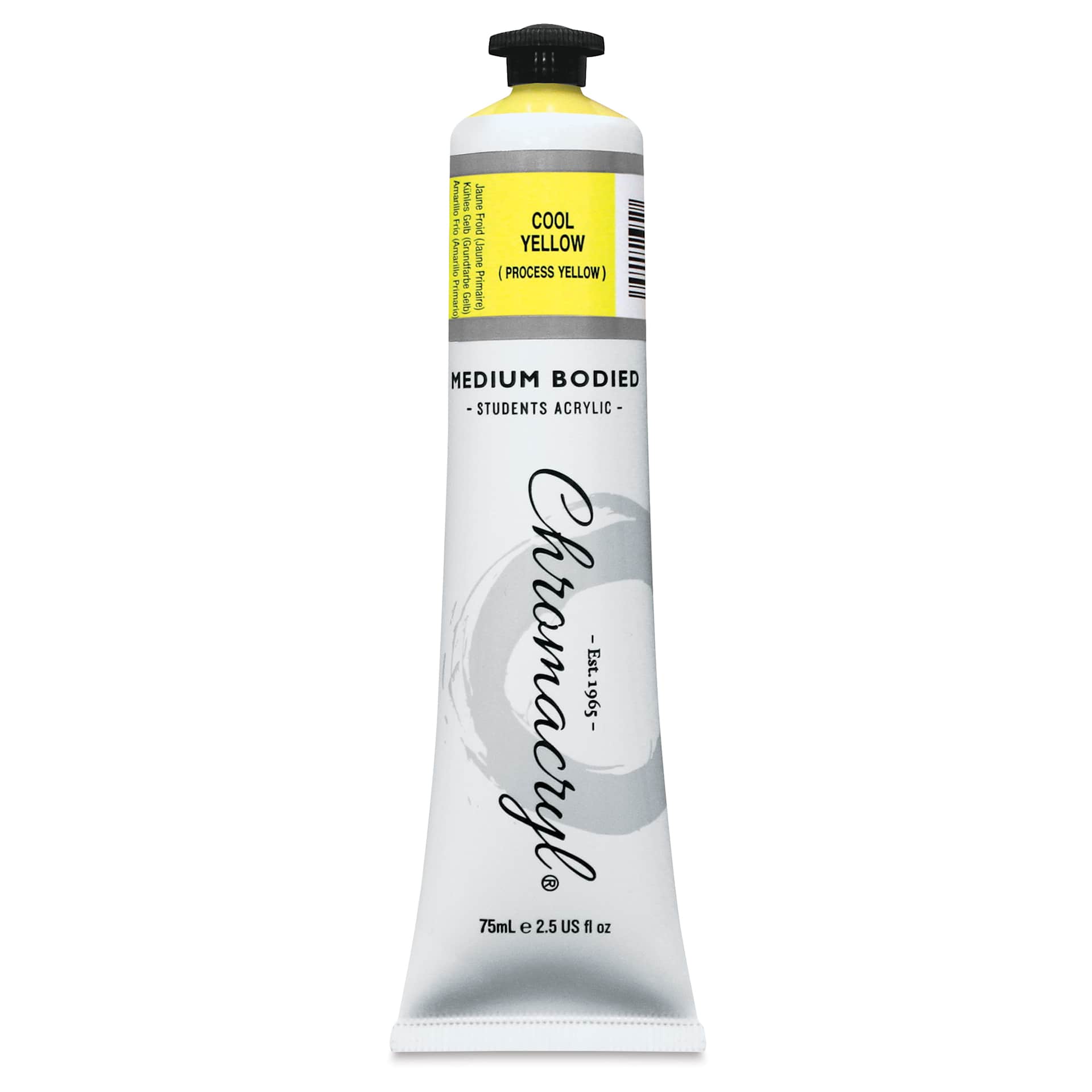 Chromacryl Students' Acrylics - Cool Yellow, 2.5 oz tube Chromacryl Students' Acrylics - Cool Yellow, 2.5 oz tube