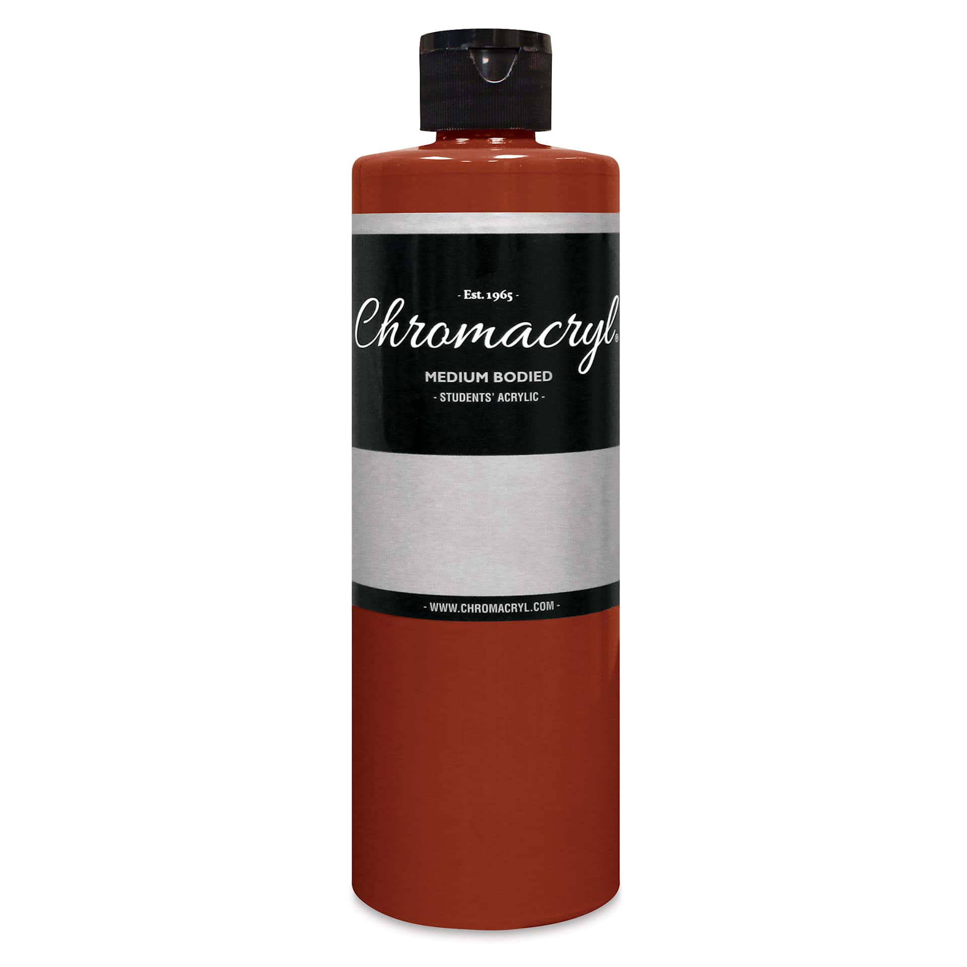 Chromacryl Students' Acrylics - Burnt Sienna, 16 oz bottle