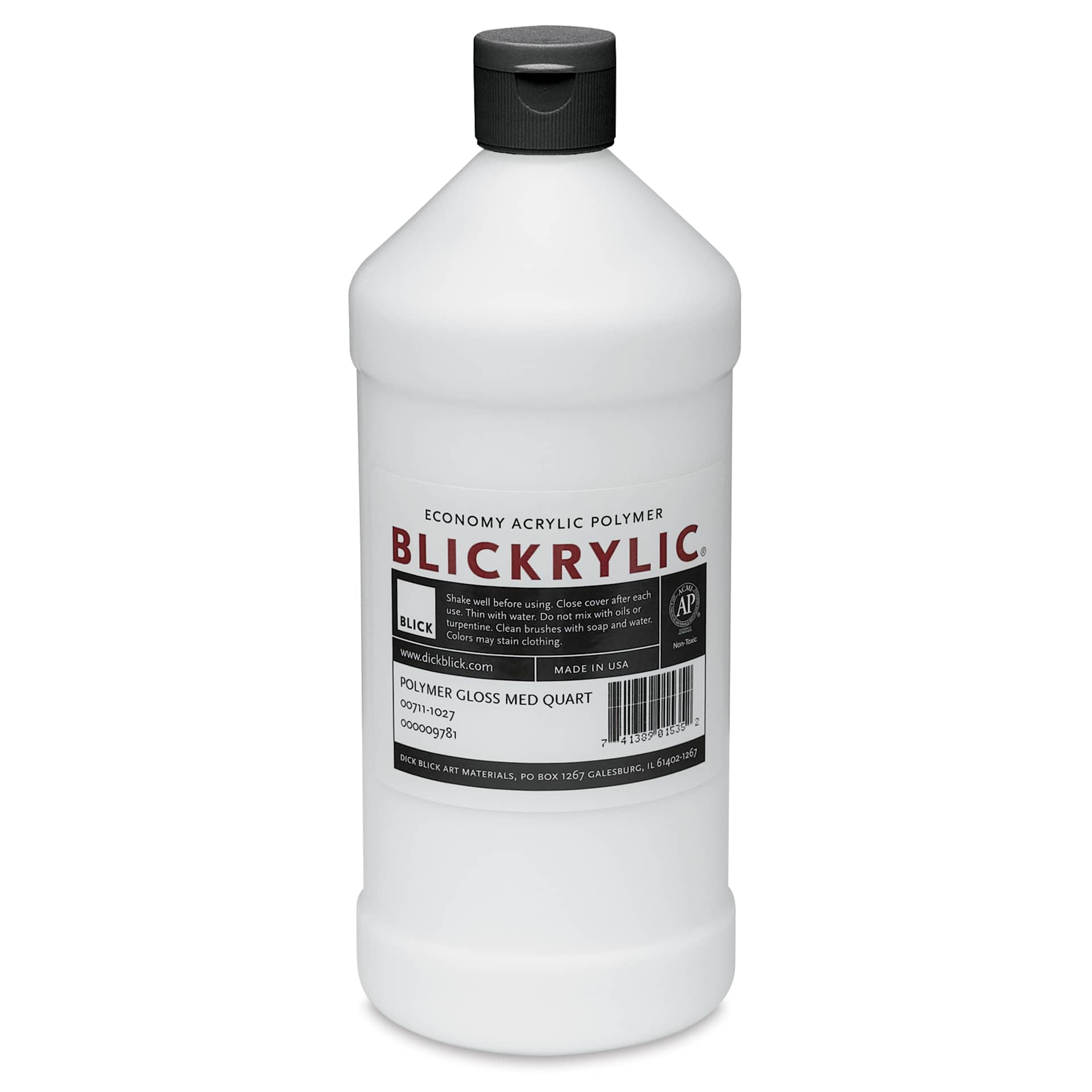 Blickrylic Polymer Gloss Medium - Gloss, Quart Blickrylic Polymer Gloss Medium - Gloss, Quart
