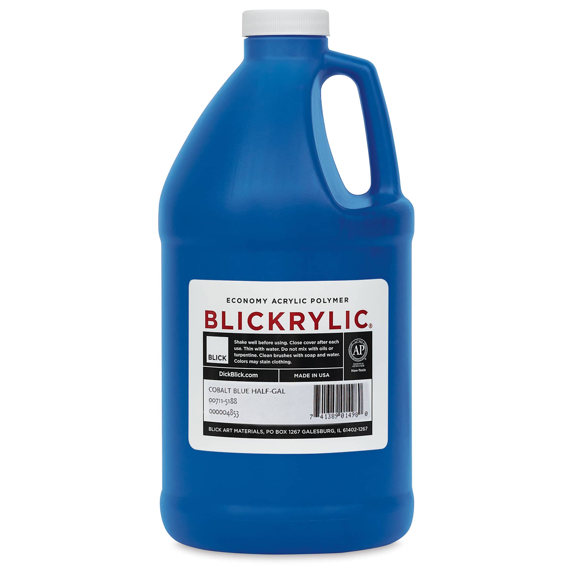 Blickrylic Student Acrylics - Cobalt Blue, Half Gallon