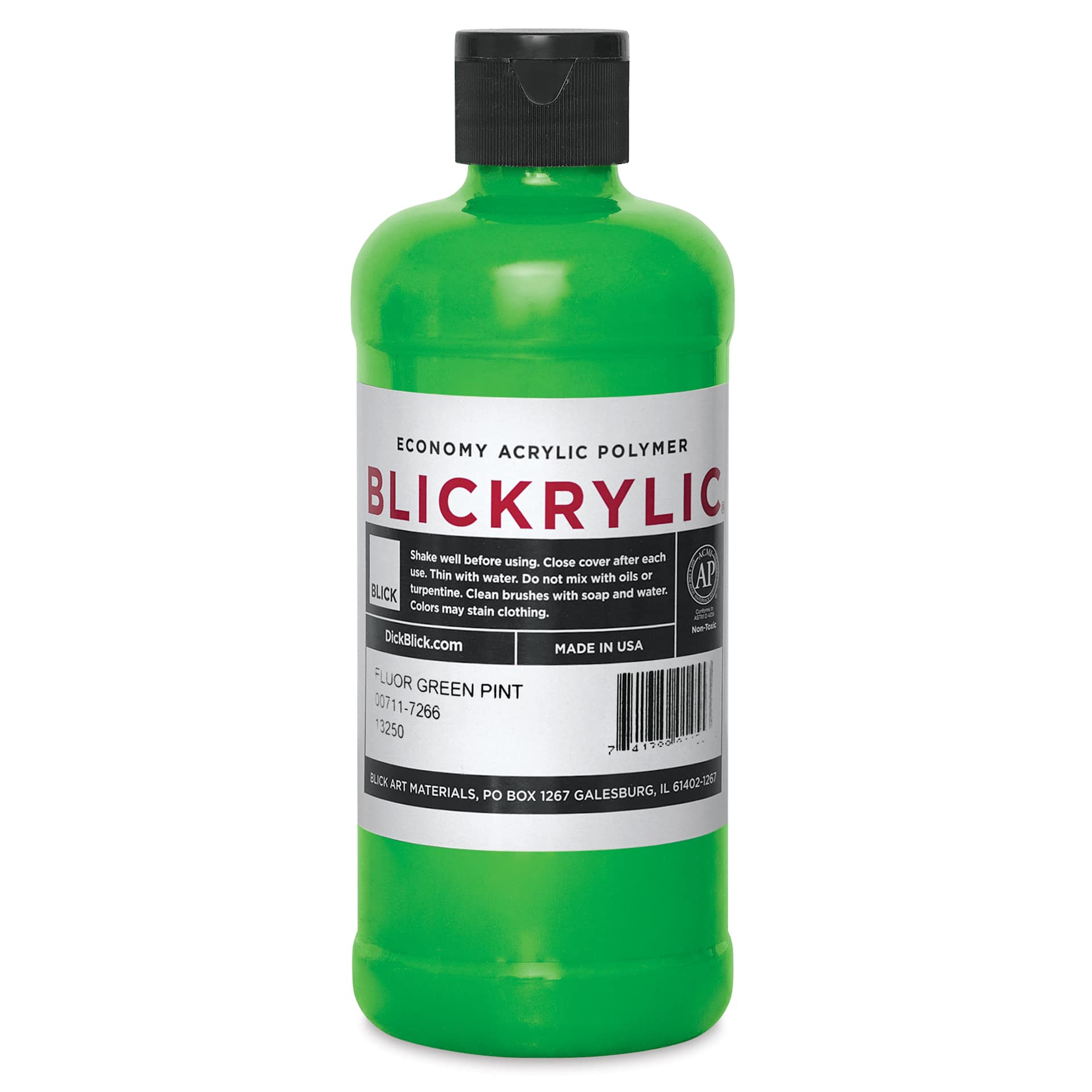 Blickrylic Student Acrylics - Fluorescent Green, Pint
