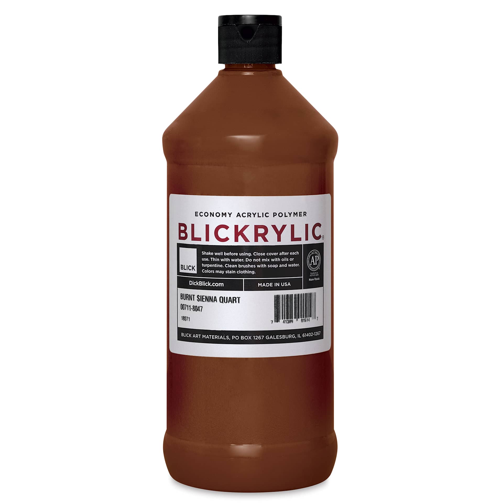 Blickrylic Student Acrylics - Burnt Sienna, Quart