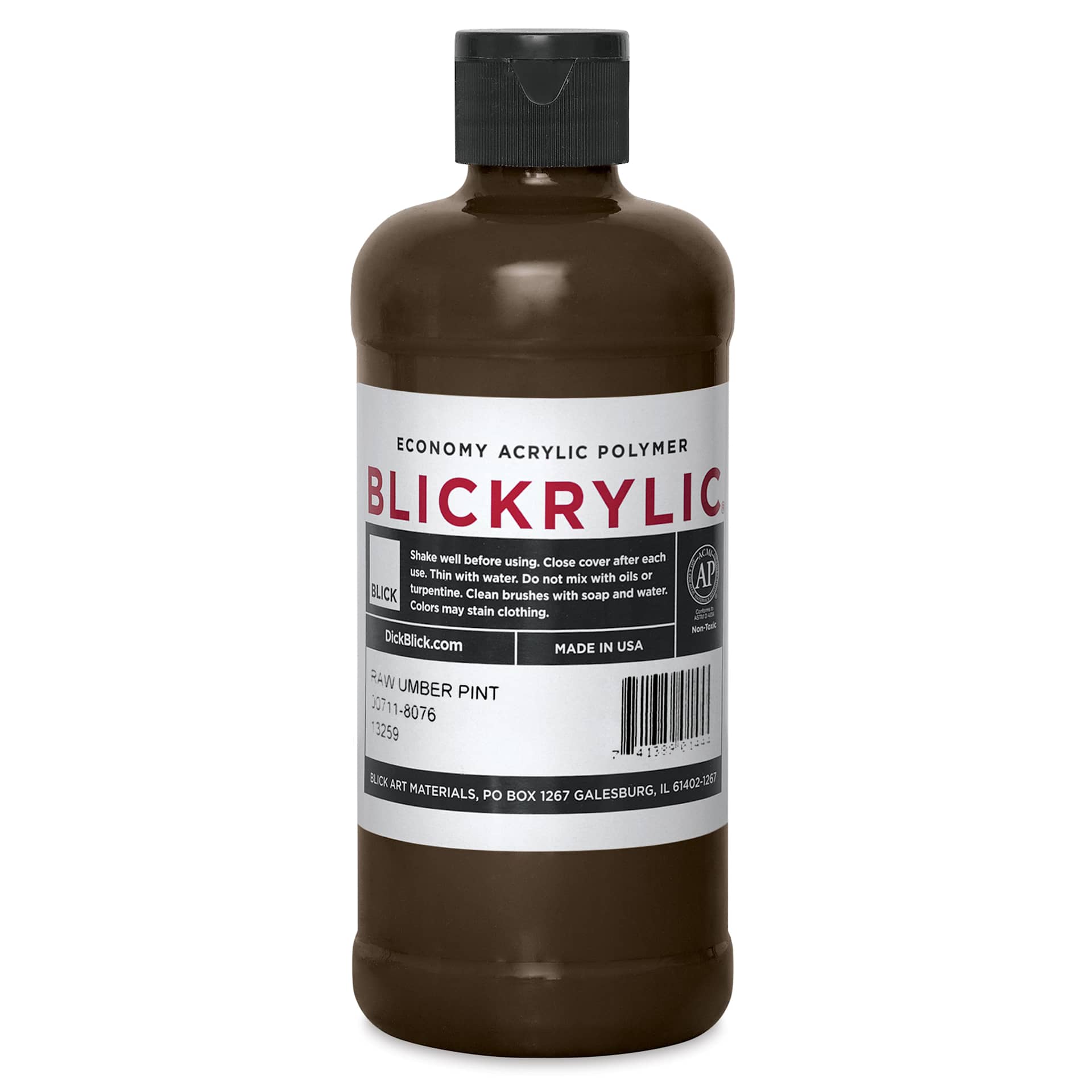 Blickrylic Student Acrylics - Raw Umber, Pint