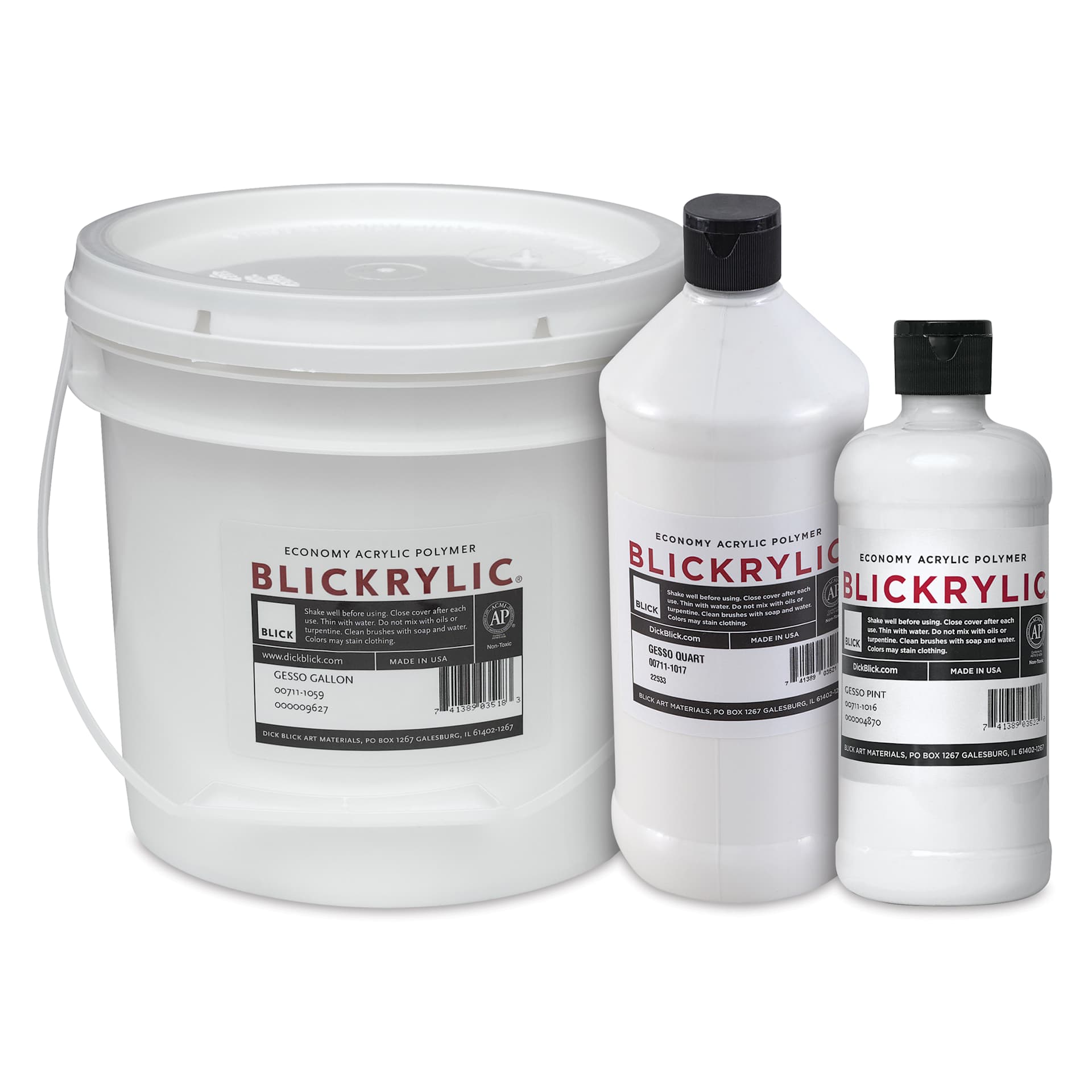 Blickrylic Gesso, different sizes next to each other Blickrylic Gesso, different sizes next to each other