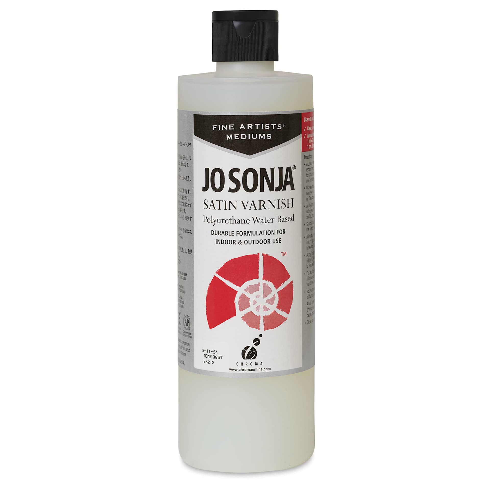 Jo Sonja's Polyurethane Varnish - Satin, 16 oz bottle - front