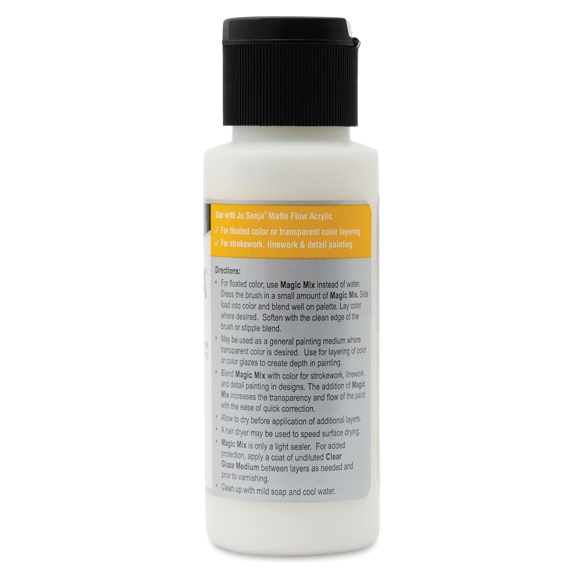 Chroma Jo Sonja Magic Mix Medium - 2 oz bottle back
