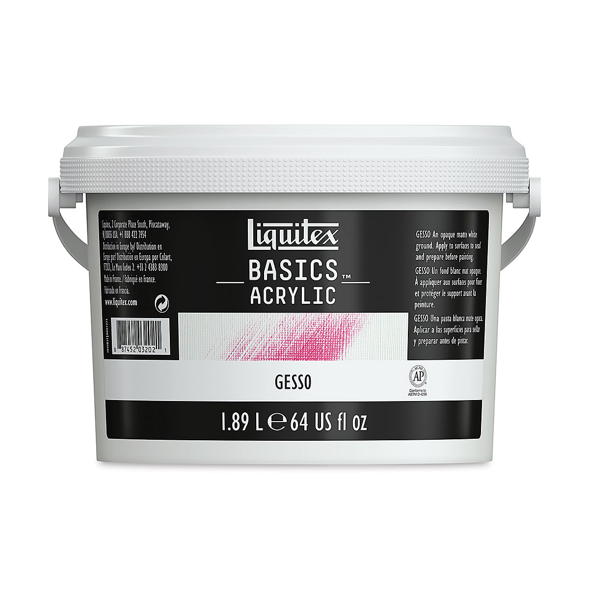 Liquitex Acrylic Gesso - 64oz Bucket Liquitex Acrylic Gesso - 64oz Bucket