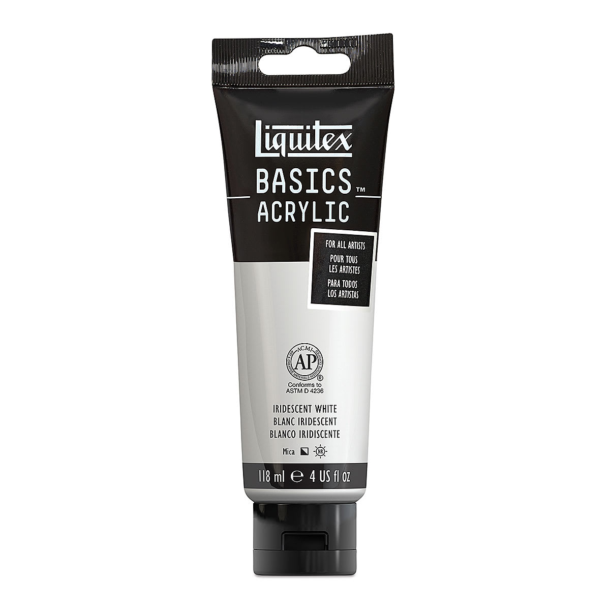 Liquitex Basics - Iridescent White, 4 oz tube